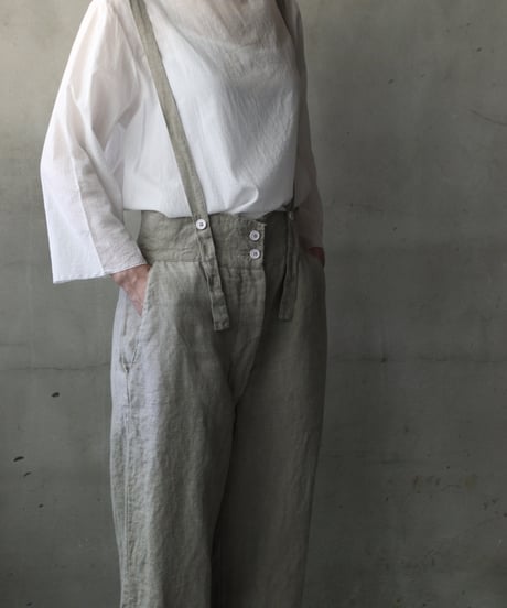 daubドーブ / SUSPENDER PANTS LINEN100パンツ / da-26002(PT31/T101)