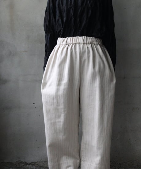 cavane キャヴァネ / St-Wide TrousersⅡ Cotton&Linenパンツ/ ca-26046