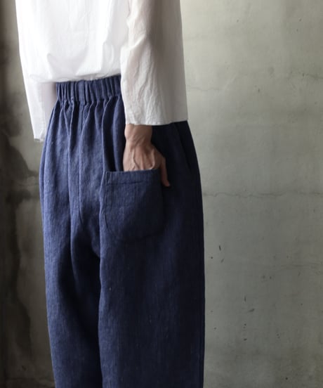 cavane キャヴァネ / Denim Wide TrousersⅡ Linen&Woolパンツ/ca-25057