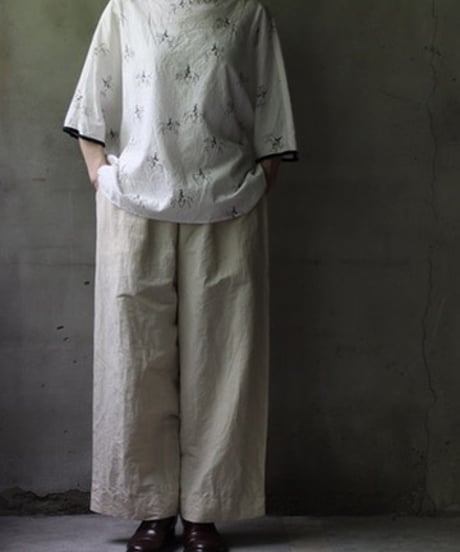 cavane キャヴァネ / Tunic half-sleeve Cotton/Linen100シャツ / ca-25081
