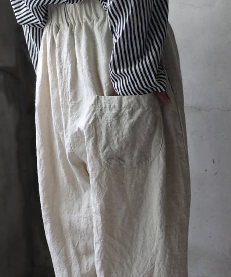 cavane キャヴァネ / Wide Linen100 TrousersⅡ パンツ/ ca-25124