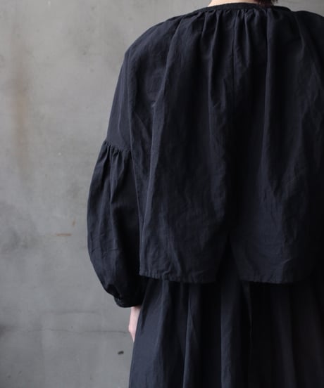 cavane キャヴァネ / Balloon sleeve over-shirt Linen&Cotton100ブラウス/ ca-26032