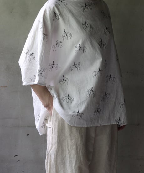 cavane キャヴァネ / Tunic half-sleeve Cotton/Linen100シャツ / ca-25082