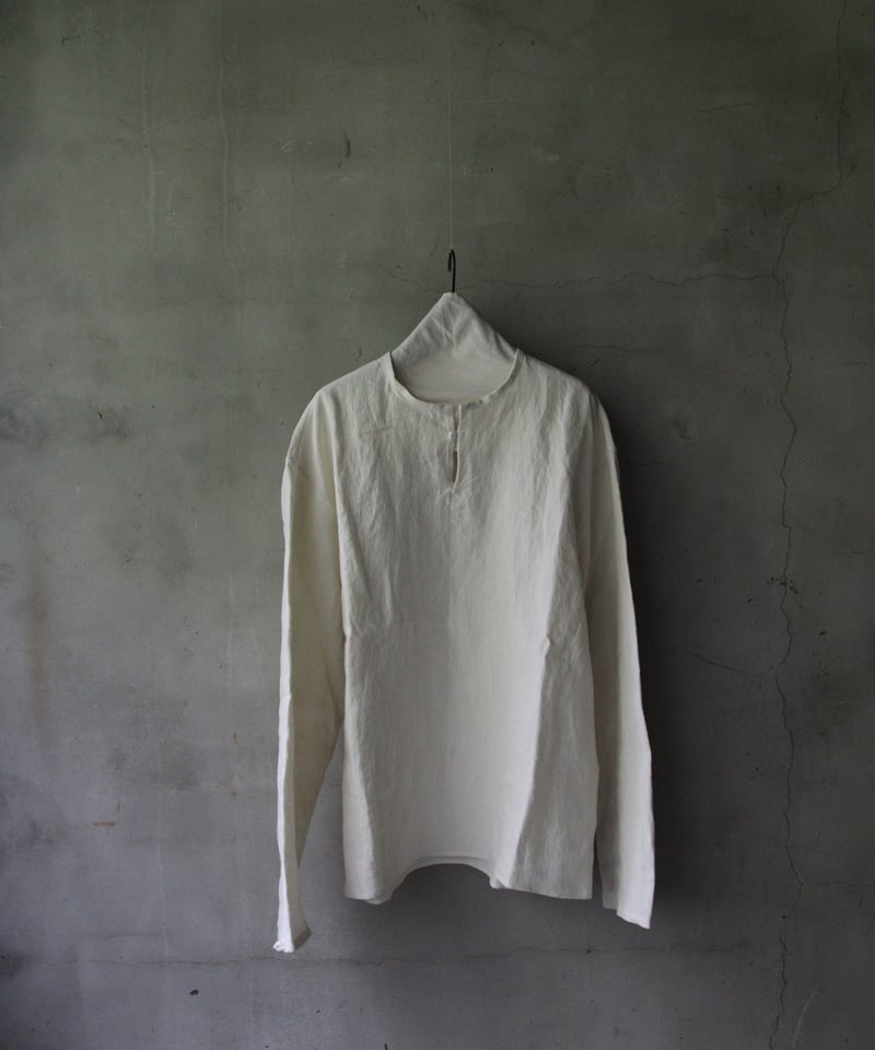 klauseクロイゼ / Sun-dried Linen C.S Slit Neck Shir