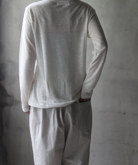 cavane キャヴァネ / Linen Crew-Neck long sleeveT  / ca-24112B