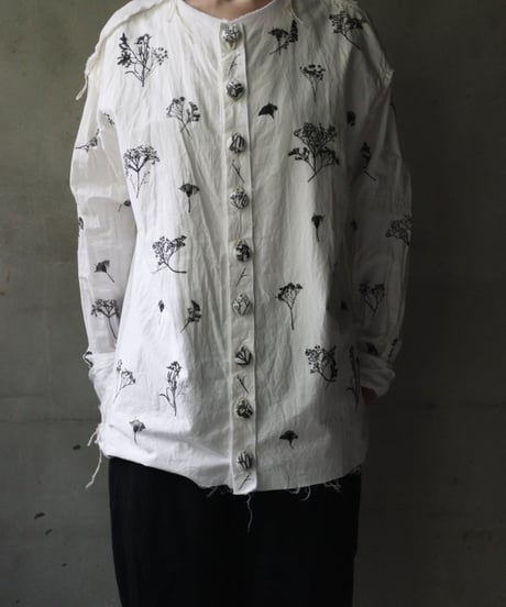 Cavalier Meiko Takahashi / Collarless garden shirt #39/ Me-23007