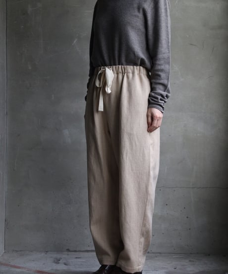 cavane キャヴァネ / Wool & Linen Wide easy-pantsパンツ/ca-24239