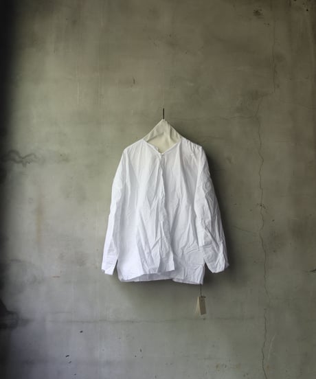 SCHA シャー/ Round Neck Open Front Volume Top" OE "-PAPER COTTON HEAVY- / Sc-23008 ( Art#1724)