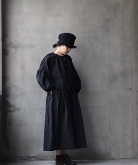 cavane キャヴァネ / Gathered Waist Sleeveless Dress Linen&Cotton100ワンピース / ca-26033