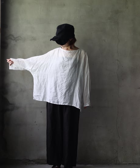 cavane キャヴァネ / Tunic long-sleeve Linen100シャツ / ca-25122