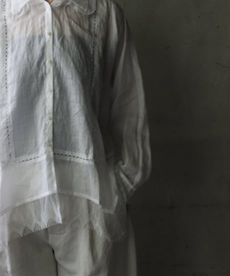 NATIVE VILLAGE ネイティブヴィレッジ /No.03/ peacefulness平穏 ロングスリーブレースブラウス/ na-25022