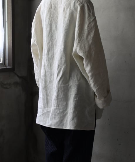 klauseクロイゼ / Sun-dried Linen C.S Shirt Middle Lengthシャツ/ kla-25011