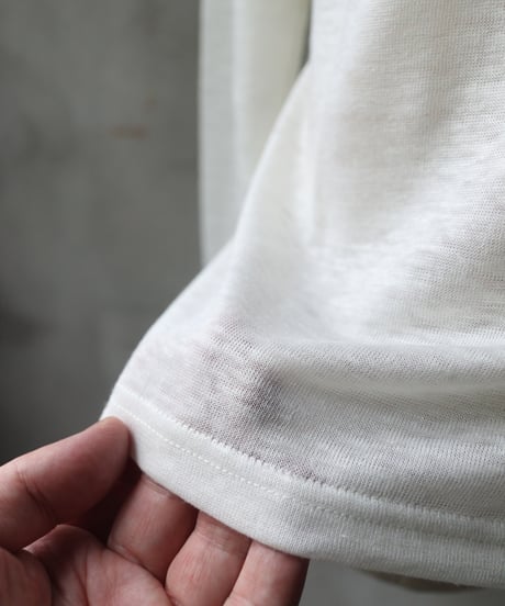 cavane キャヴァネ / Linen Crew-Neck long sleeveT  / ca-24112B