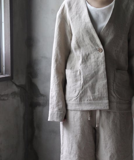 der antagonist デ アンタゴニスト / V Jacket Linen100ジャケット/ J50BLEC25