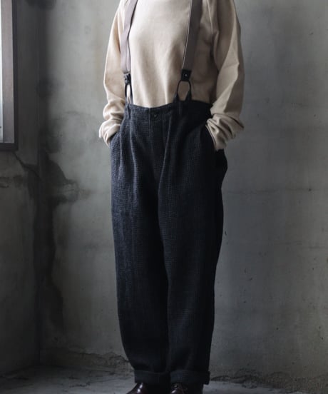 cavane キャヴァネ / Over-pants with suspender wool100パンツ / ca-25162