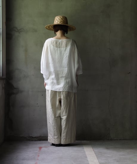 cavane キャヴァネ / Tunic half-sleeve Linen100シャツ / ca-25078