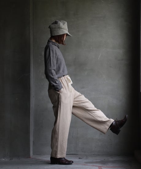 cavane キャヴァネ / Wool & Linen Wide easy-pantsパンツ/ca-24239
