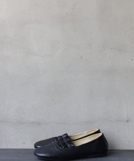 TATAROU with cavane limited shoes /【受注生産】Shirred slip-on Lamb靴 / Tat-26001