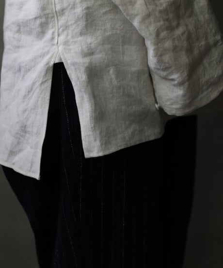 klauseクロイゼ / Sun-dried Linen C.S Shirt Middle Lengthシャツ/ kla-25011