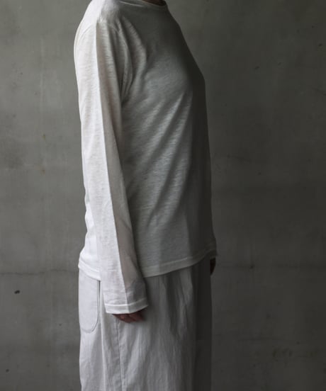 cavane キャヴァネ / Linen Crew-Neck long sleeveT  / ca-24112B