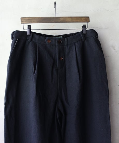 ALEKSANDR MANAMISアレクサンダーマナミ/ VELVET WOOL HECTOR PANT - BLACKトラウザーズ / am-25019