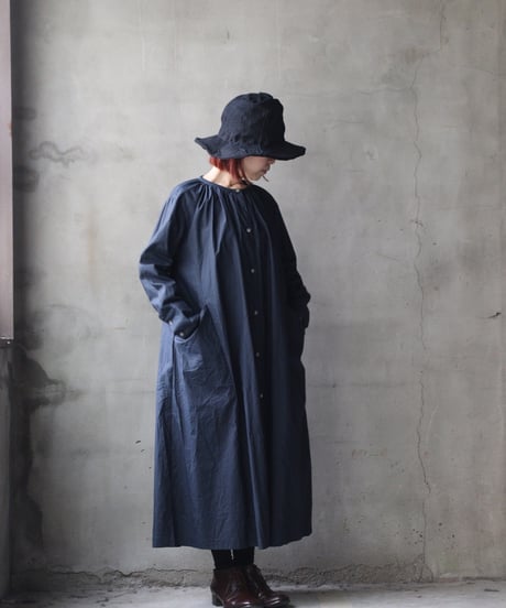 cavane キャヴァネ / Organic cotton Gathered-Dressワンピース / ca-25760