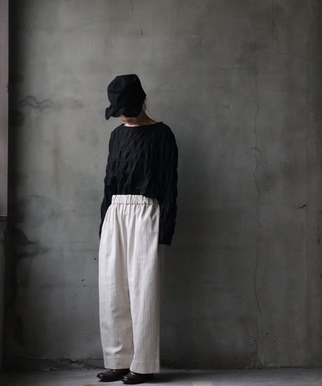 cavane キャヴァネ / St-Wide TrousersⅡ Cotton&Linenパンツ/ ca-26046