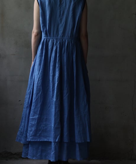 cavane キャヴァネ / Gathered dress linen100ワンピース / ca-25120