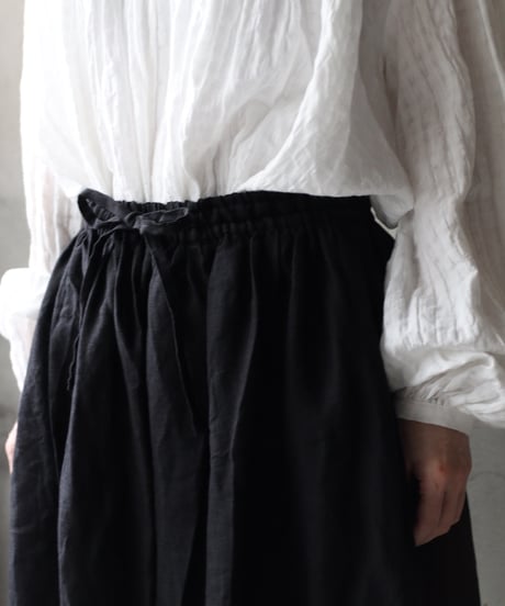 cavane キャヴァネ / Gatehered Petti Skirt linen100スカート/ ca-26051