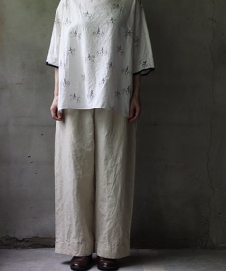 cavane キャヴァネ / Tunic half-sleeve Cotton/Linen100シャツ / ca-25081