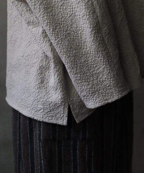 cavane キャヴァネ / Tunic long-sleeve Cotton&Woolシャツ / ca-25151