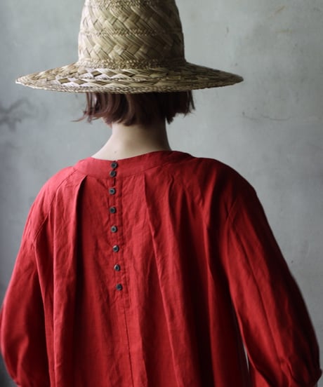 cavane キャヴァネ / Over Tuck Linen100 Dressワンピース / ca-25101