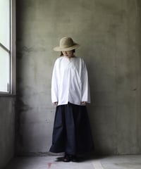 SCHA シャー/ Round Neck Open Front Volume Top" OE "-PAPER COTTON HEAVY- / Sc-23008 ( Art#1724)