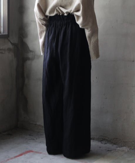 cavane キャヴァネ / Side-Pocket wide pants wool/linenパンツ / ca-25155