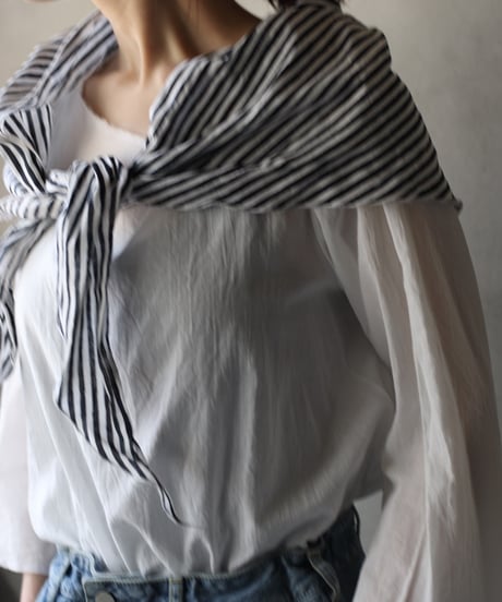 cavane キャヴァネ / Limited Scarf with tassel linen&cotton100スカーフ / ca-26042