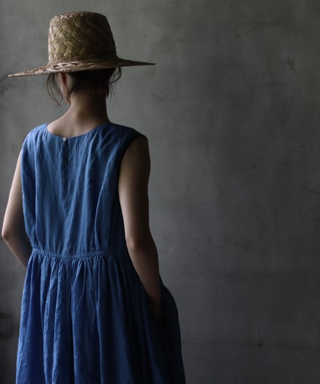 cavane キャヴァネ / Gathered dress linen100ワンピース / ca-25120