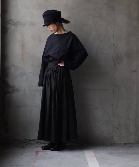 cavane キャヴァネ / Tunic long-sleeve Cotton100Jacquardシャツ / ca-26025