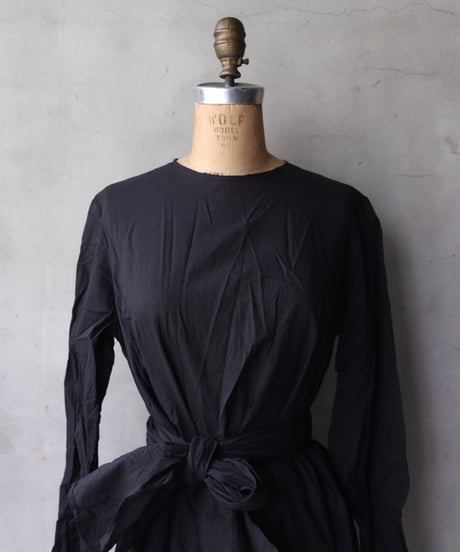SCHA シャー/ Round Neck Long Sleeve Dress Medium Long "12B-OE" /  Sc-24004 ( Art#1721)