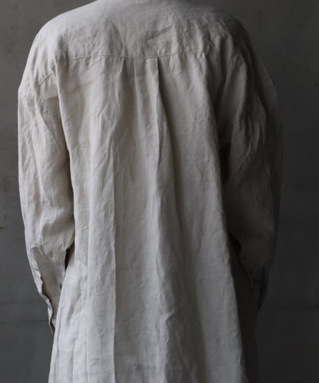 cavane キャヴァネ / Shirt-Dress Linen100硫化染めワンピース / ca-26020