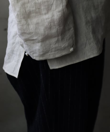 klauseクロイゼ / Sun-dried Linen C.S Shirt Middle Lengthシャツ/ kla-25011