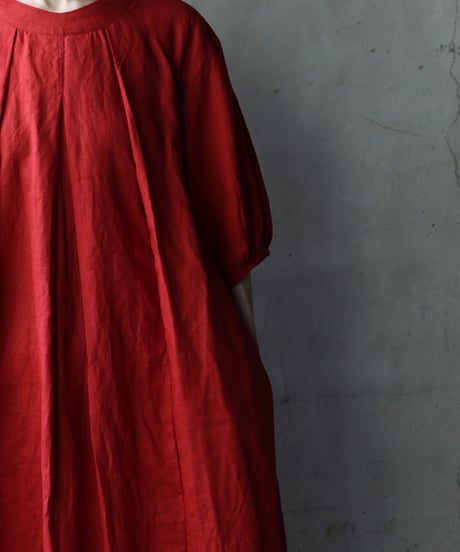 cavane キャヴァネ / Over Tuck Linen100 Dressワンピース / ca-25101