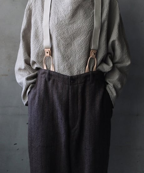 cavane キャヴァネ / Over-pants with suspender wool100パンツ / ca-25161