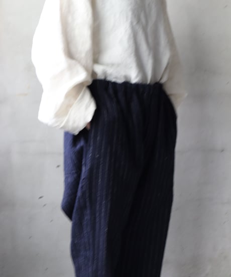 klauseクロイゼ / C/L Stripe Loose Fitting Tapered Trousers (平織/中厚手) / kla-25010