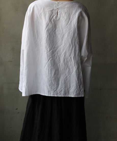 cavane キャヴァネ / Tunic long-sleeve Cotton100Jacquardシャツ / ca-26024