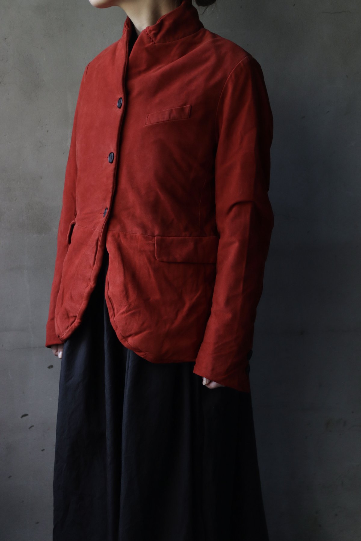 山羊革コート Bergfabel Mサイズ バーグファベル Bergfabel [ バーグファベル ] LEATHER OVERSIZE COAT