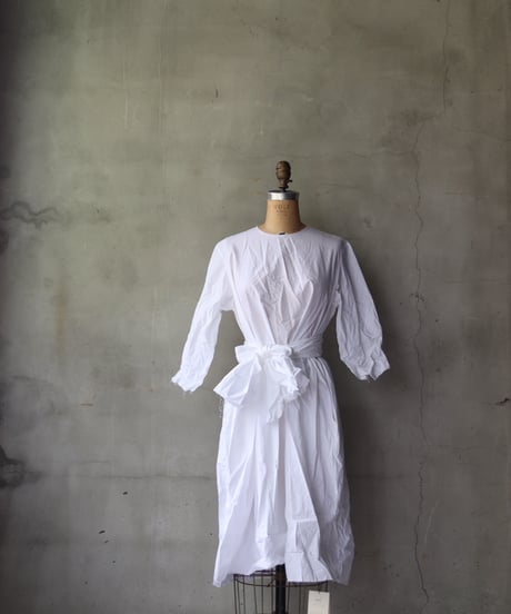 SCHA シャー/ Round Neck 3/4 Sleeve Dress Short "12B-OE" / Sc-24009 (Art#1796)