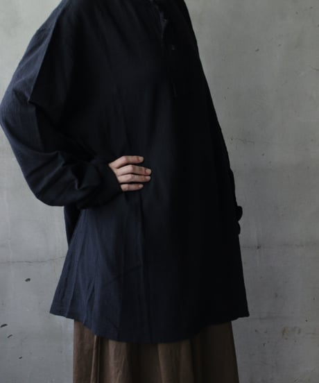 MAVRANYMA / Organic Low Cotton Henley Long-sleeve / Mav-24003