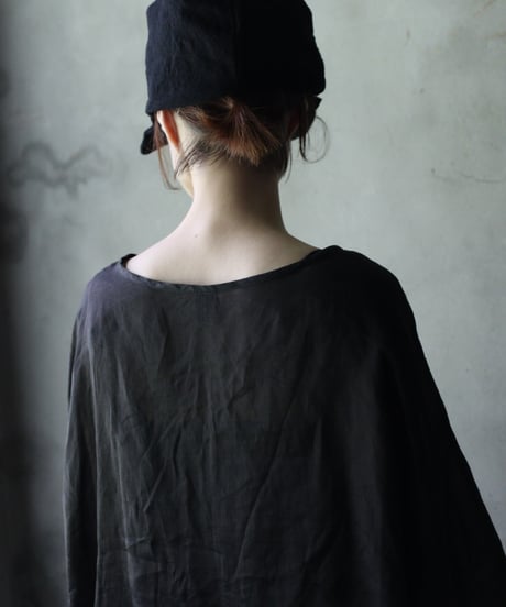 cavane キャヴァネ / Tunic half-sleeve Linen100シャツ / ca-25111