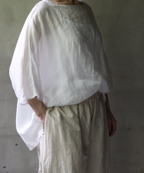 cavane キャヴァネ / Tunic half-sleeve Linen100シャツ / ca-25078