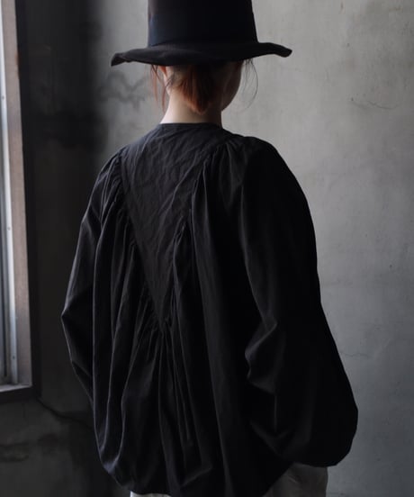 cavane キャヴァネ / Stand-collar raglan cotton & linen blouseブラウス / ca-26007